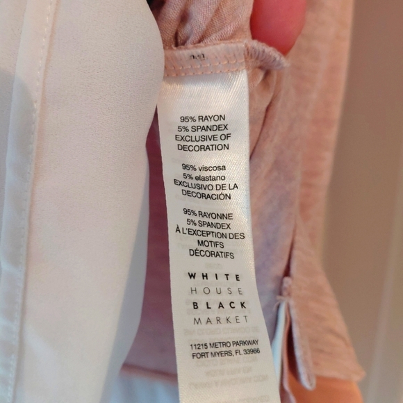 White House Black Market Women's Blush Pink Top - Picture 6 of 10